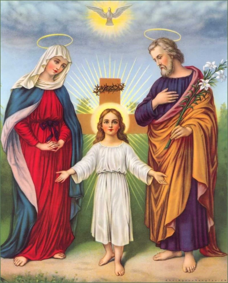 Ảnh Đức Mẹ Maria, Thánh Giuse, Chúa Giêsu