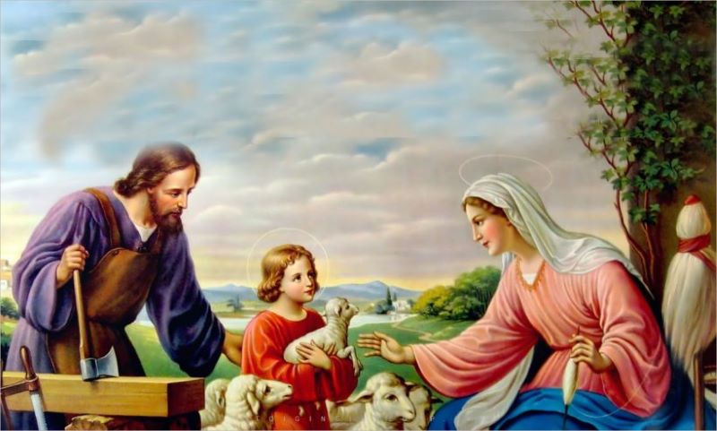 Hình ảnh gia đình chúa Đức Mẹ Maria, Thánh Giuse, Chúa Giêsu 
