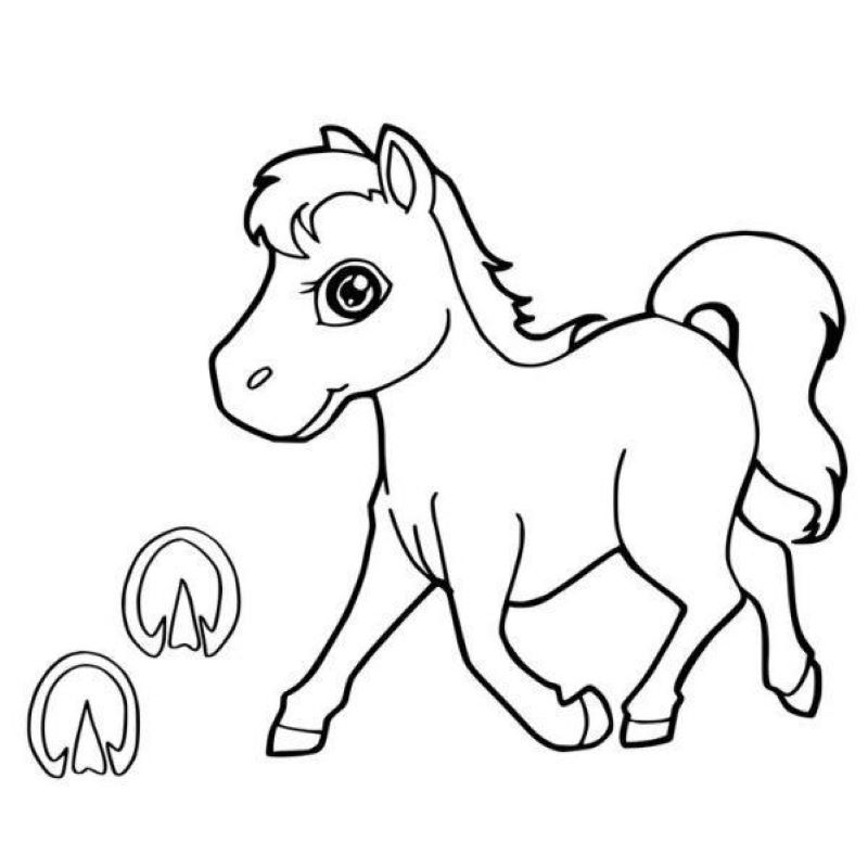 Tranh Tô Màu Ngựa Pony Xinh Đẹp, Dễ Thương - Tô màu trực tuyến