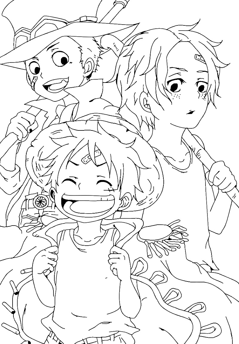 Tranh tô màu One Piece