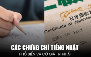 các chứng chỉ tiếng Nhật
