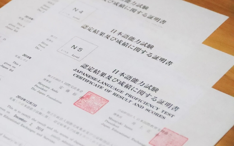 chứng chỉ JLPT