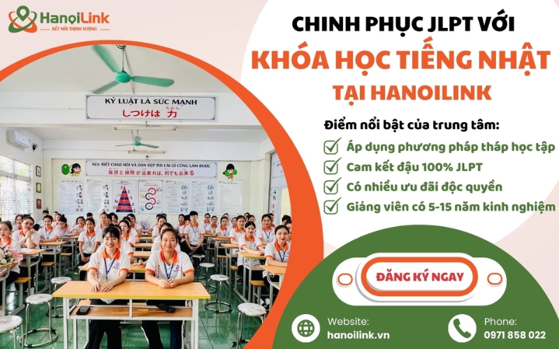 Trung tâm tiếng Nhật HanoiLink chuyên luyện thi JLPT N5-N2
