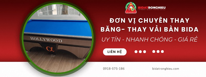 Dịch vụ thay vải bàn bida giá rẻ tại Bida Trọng Hiếu