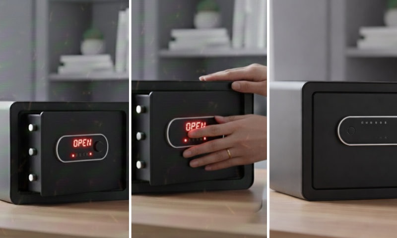 tắt nguồn và khởi động lại hệ thống két sắt